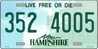NH license plate 3524005