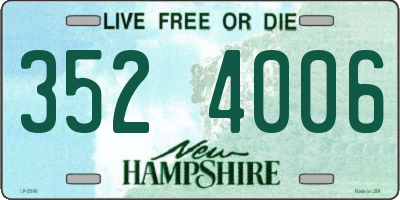 NH license plate 3524006