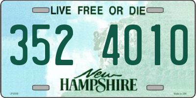 NH license plate 3524010
