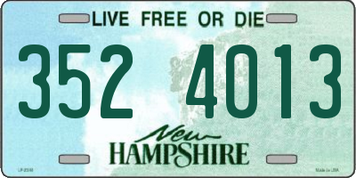 NH license plate 3524013