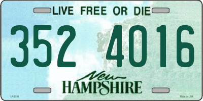 NH license plate 3524016