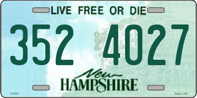 NH license plate 3524027