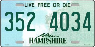 NH license plate 3524034