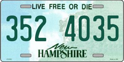 NH license plate 3524035