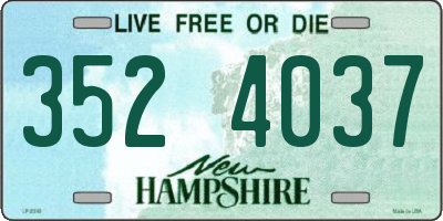NH license plate 3524037