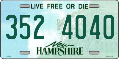 NH license plate 3524040