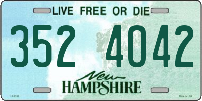 NH license plate 3524042