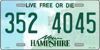 NH license plate 3524045