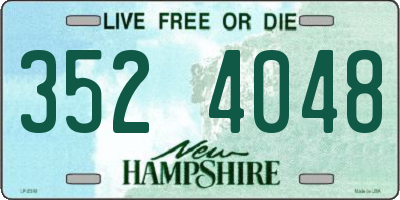 NH license plate 3524048