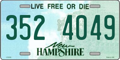 NH license plate 3524049