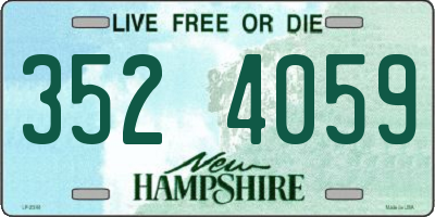 NH license plate 3524059
