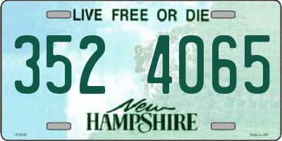 NH license plate 3524065