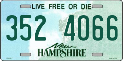 NH license plate 3524066