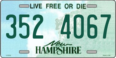 NH license plate 3524067