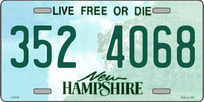 NH license plate 3524068