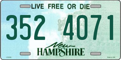 NH license plate 3524071