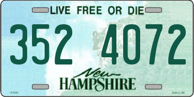 NH license plate 3524072