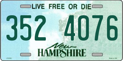 NH license plate 3524076