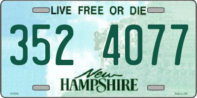 NH license plate 3524077