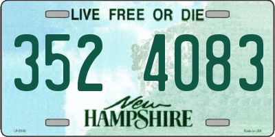 NH license plate 3524083
