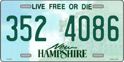 NH license plate 3524086