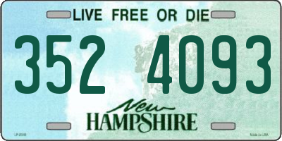 NH license plate 3524093
