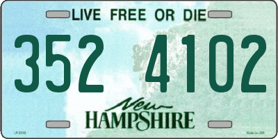 NH license plate 3524102