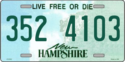 NH license plate 3524103