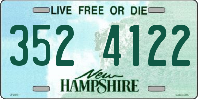 NH license plate 3524122