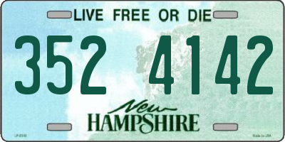 NH license plate 3524142