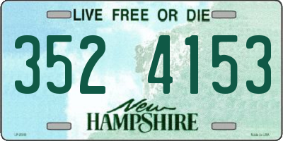 NH license plate 3524153
