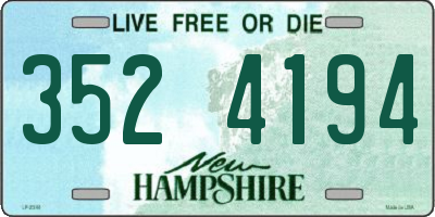 NH license plate 3524194