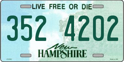 NH license plate 3524202