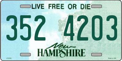 NH license plate 3524203