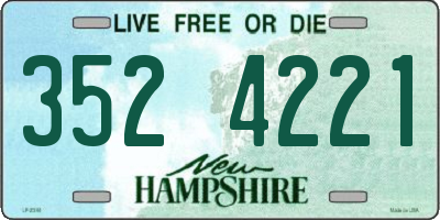 NH license plate 3524221