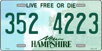 NH license plate 3524223