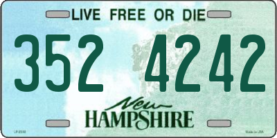 NH license plate 3524242