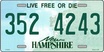 NH license plate 3524243