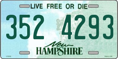 NH license plate 3524293