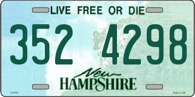 NH license plate 3524298
