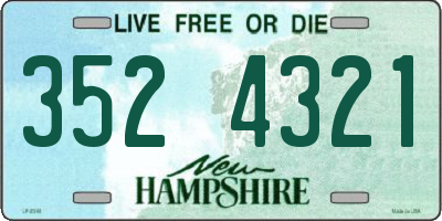NH license plate 3524321