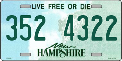 NH license plate 3524322