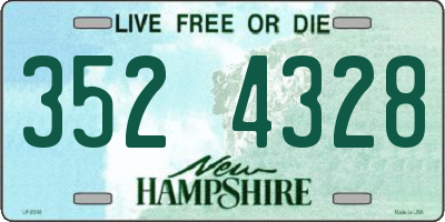NH license plate 3524328