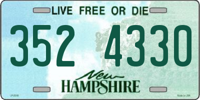 NH license plate 3524330