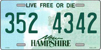 NH license plate 3524342