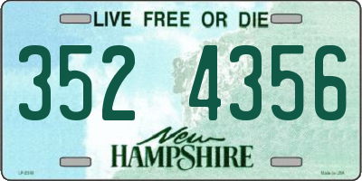 NH license plate 3524356
