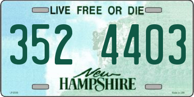 NH license plate 3524403