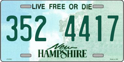 NH license plate 3524417
