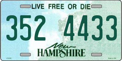 NH license plate 3524433