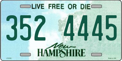 NH license plate 3524445